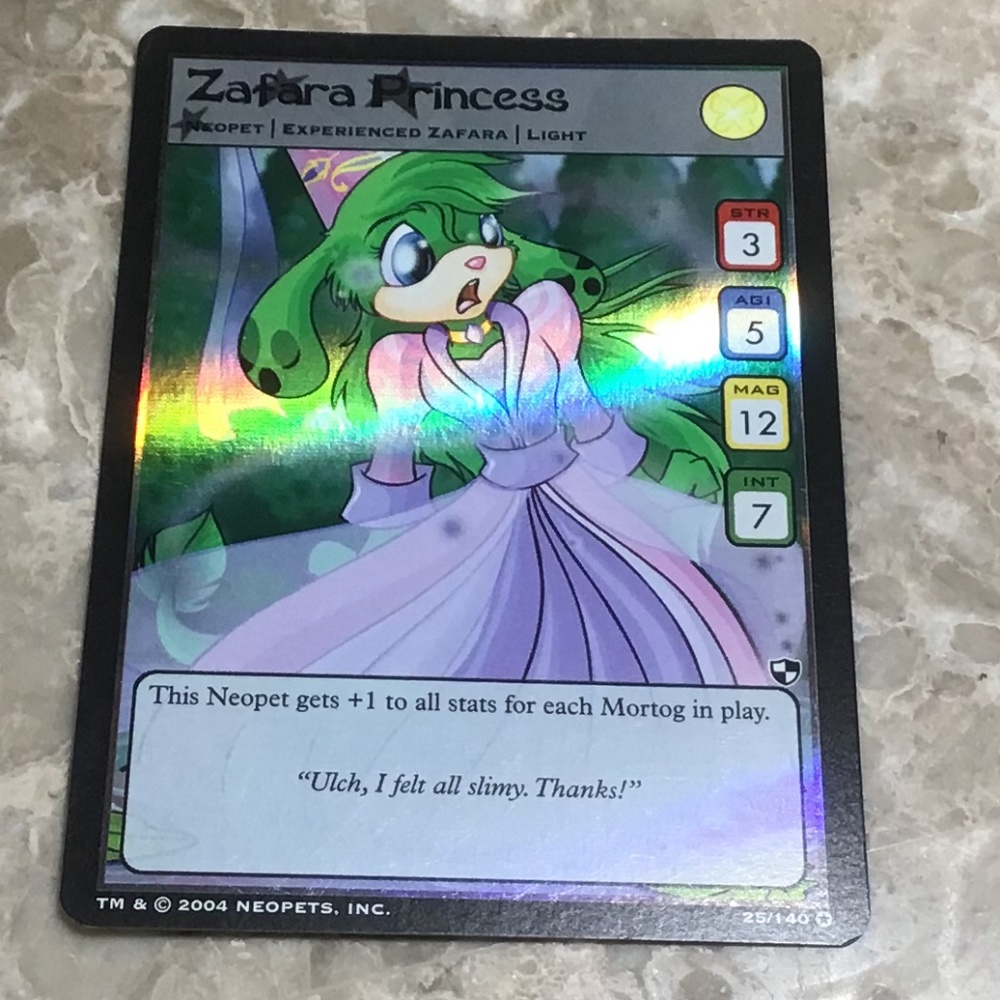 RARE!  2004 NEOPET ZAFARA PRINCESS CARD